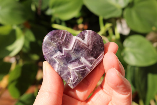 Brazilian Chevron Amethyst Heart