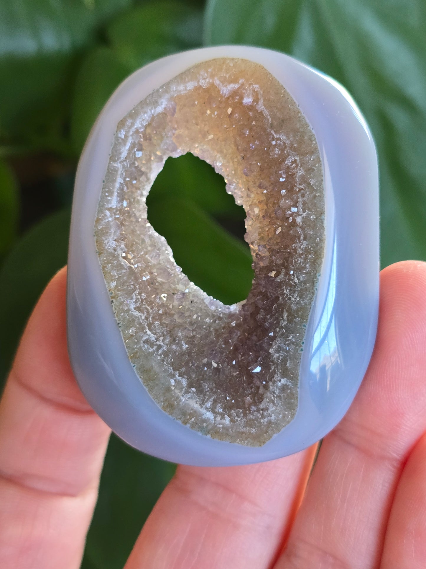 Druzy Agate Palm Stone