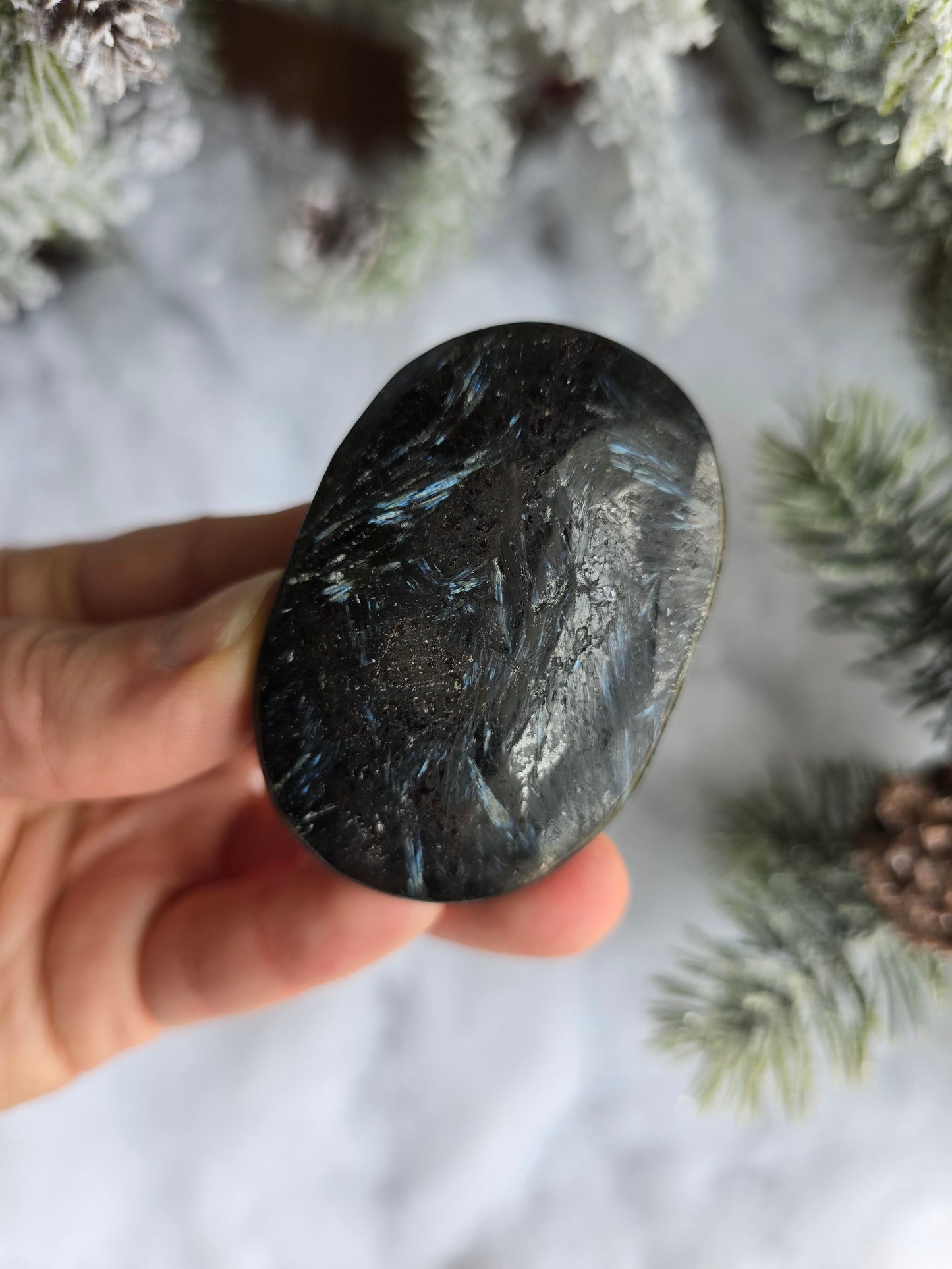 Anthophyllite Palm Stone "A"