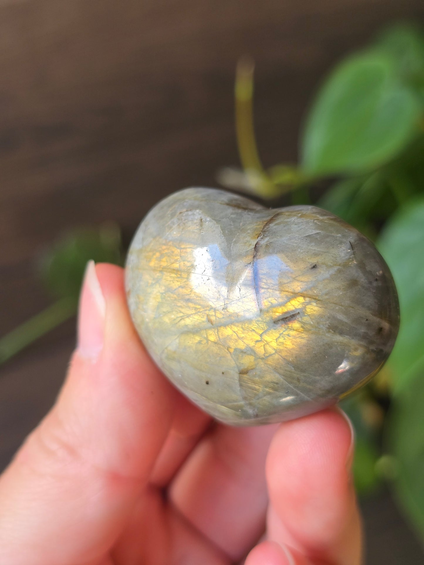 Labradorite Heart
