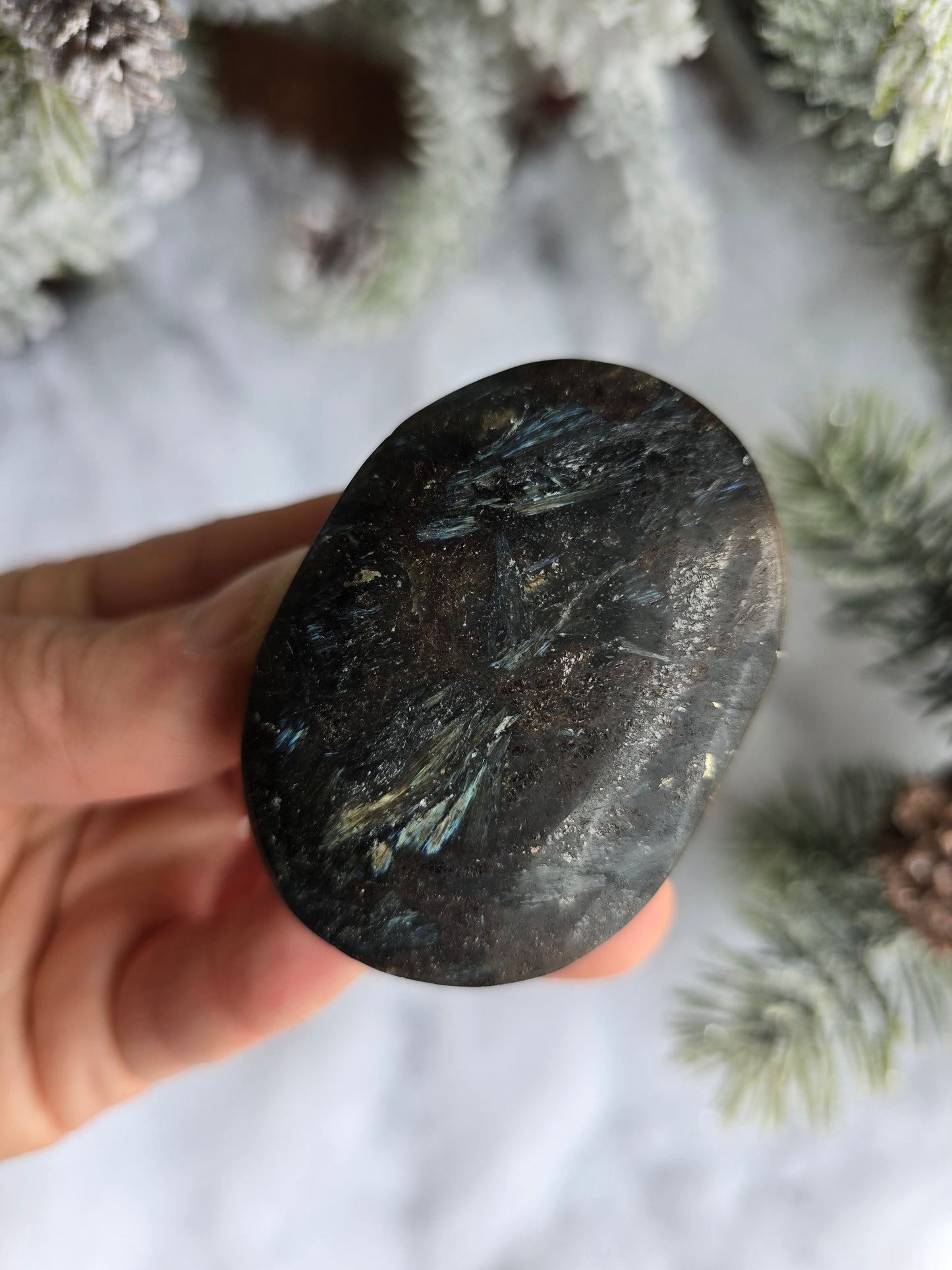 Anthophyllite Palm Stone "C"