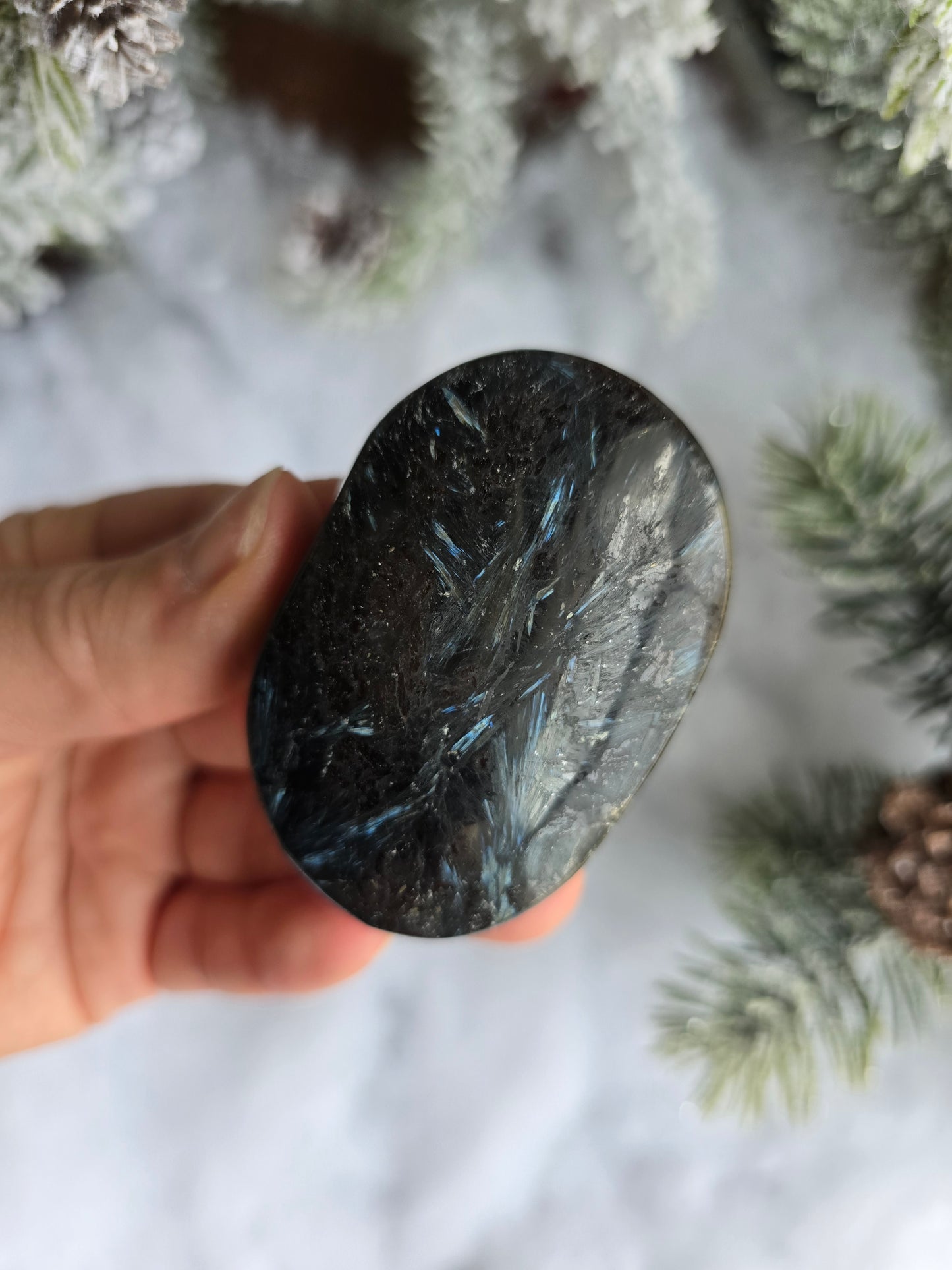 Anthophyllite Palm Stone "A"