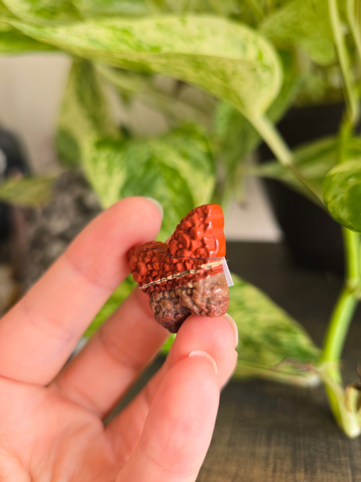 Red Jasper Flower Butterfly