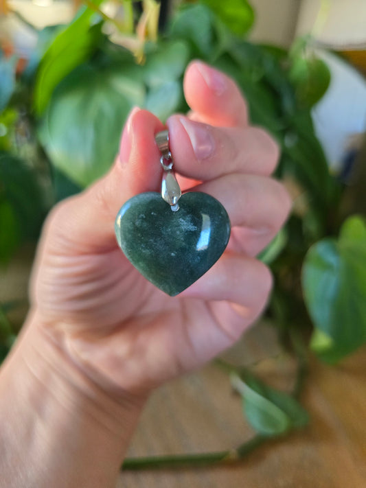 Afghani Jade Heart Pendant