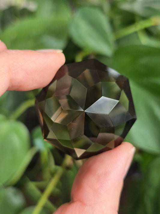 Smoky Quartz Faceted Crystal
