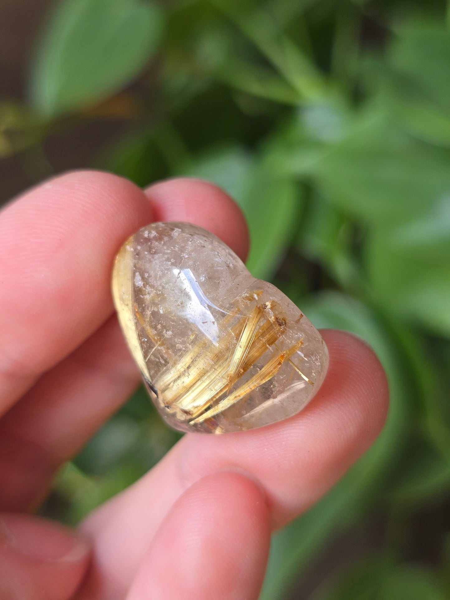 Golden Rutilated Quartz Heart