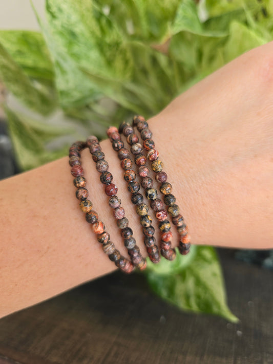 Leopard Skin Jasper Stretch Bracelet