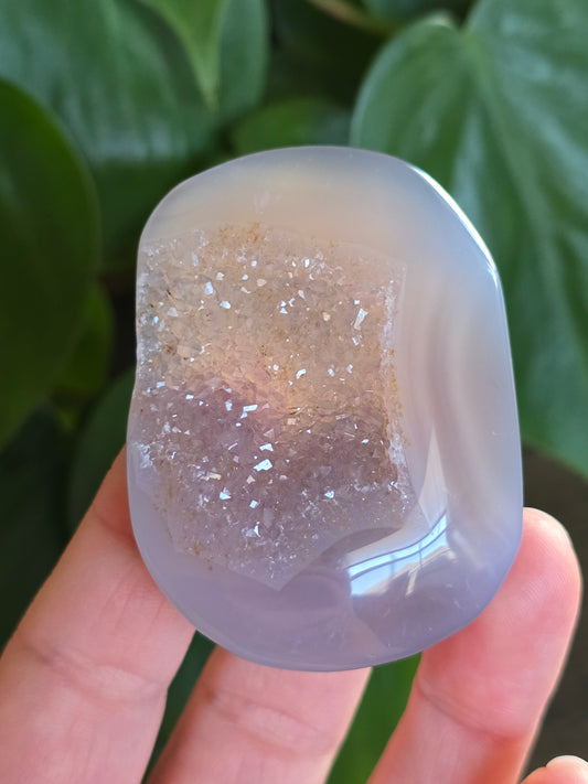 Druzy Agate Palm Stone