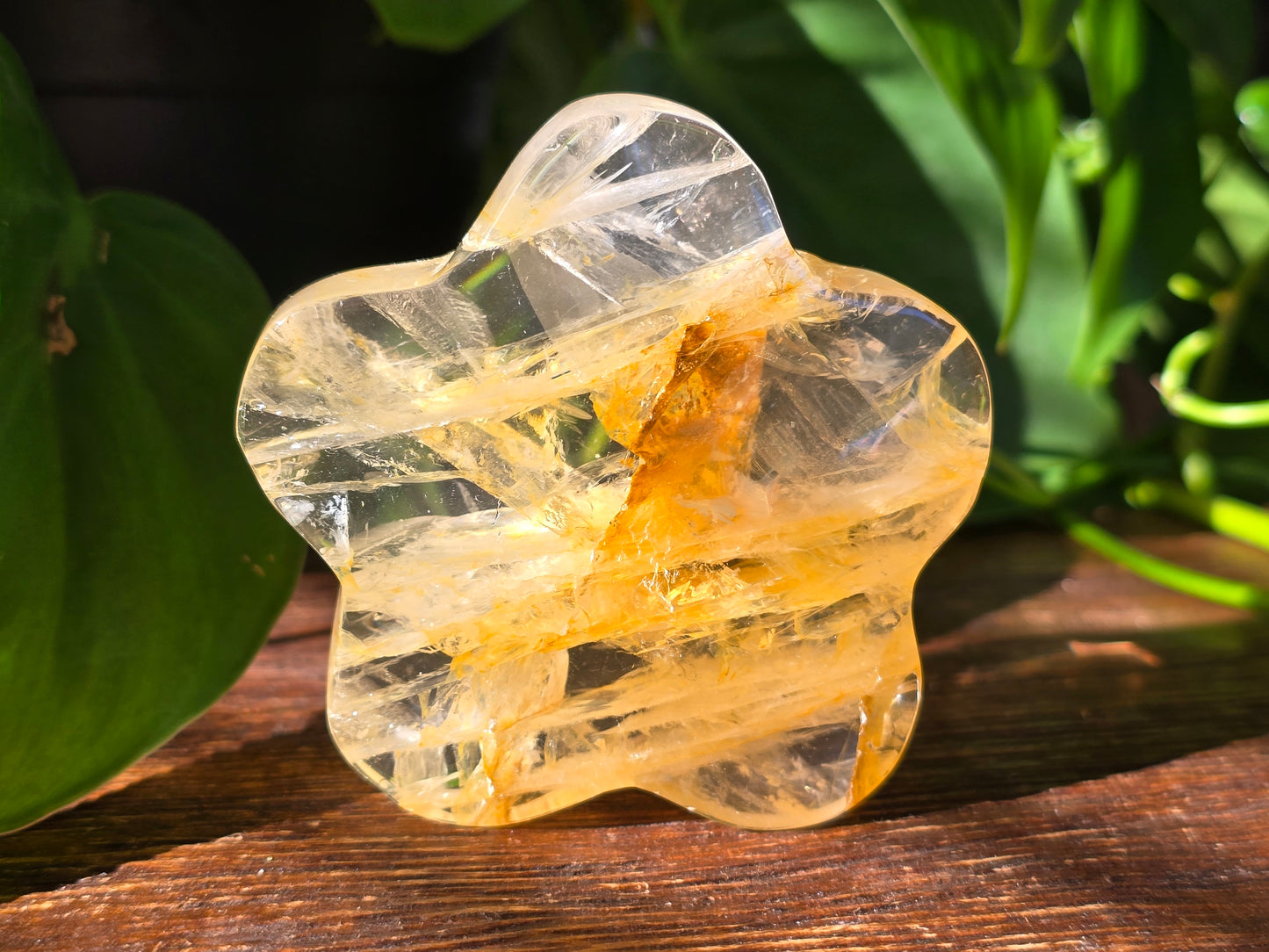 Golden Healer Flower Carving "H"