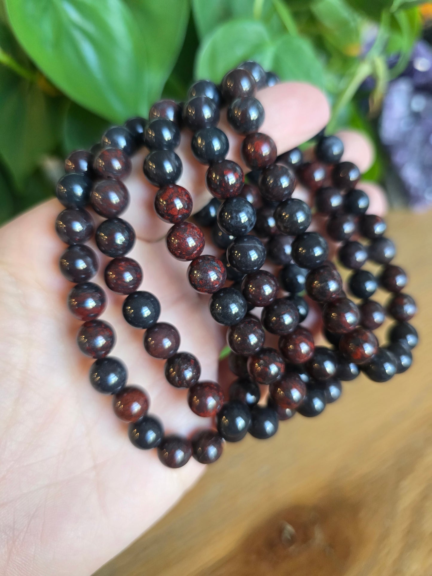 Chicken's Blood Jasper Stretch Bracelet