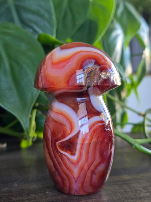 Carnelian Mushroom Carving