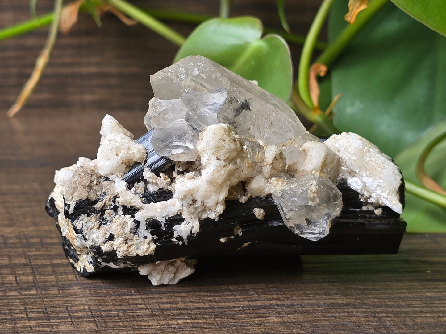 High Quality Black Tourmaline on Quartz Matrix