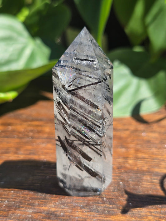 Black Tourmaline in Quartz Point "A"