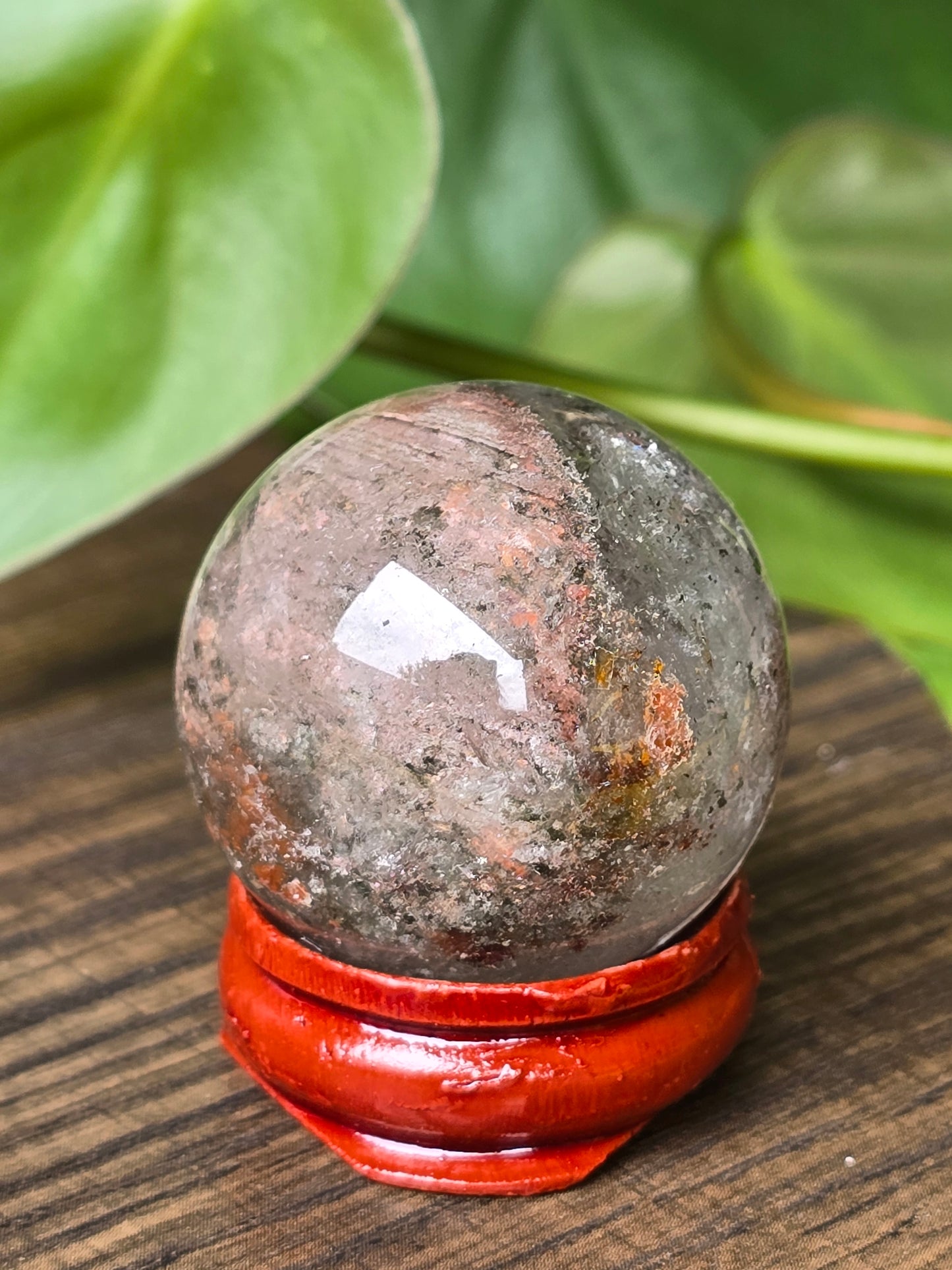 Garden Quartz (Lodolite) Sphere