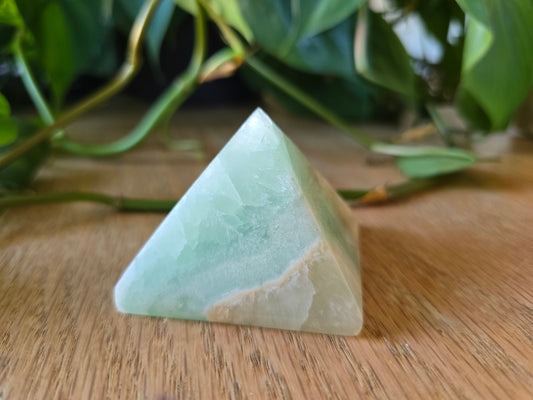 Pistachio Calcite Pyramid