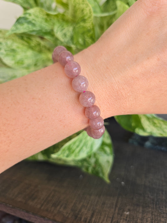 Strawberry Quartz Stretch Bracelet