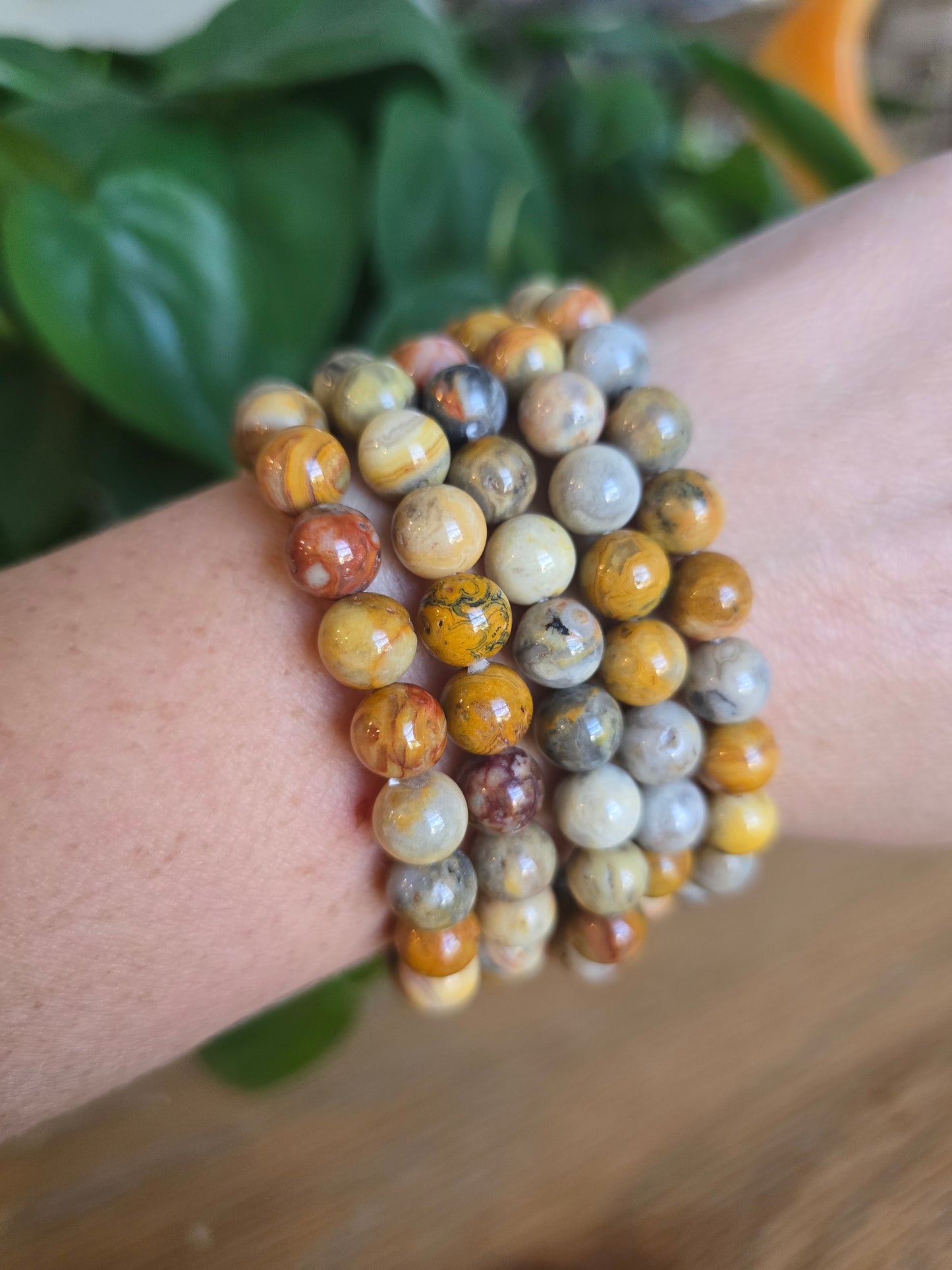 Crazy Lace Agate Stretch Bracelet