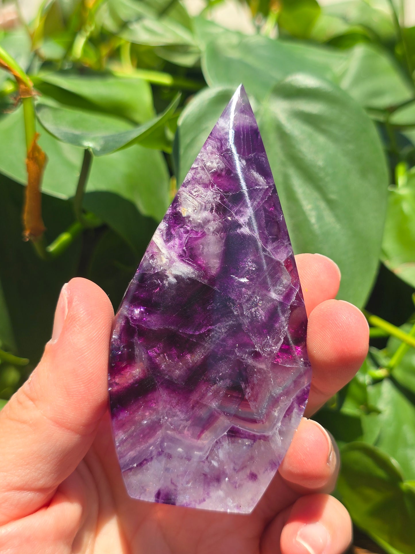 Rainbow Fluorite Flipper "F"
