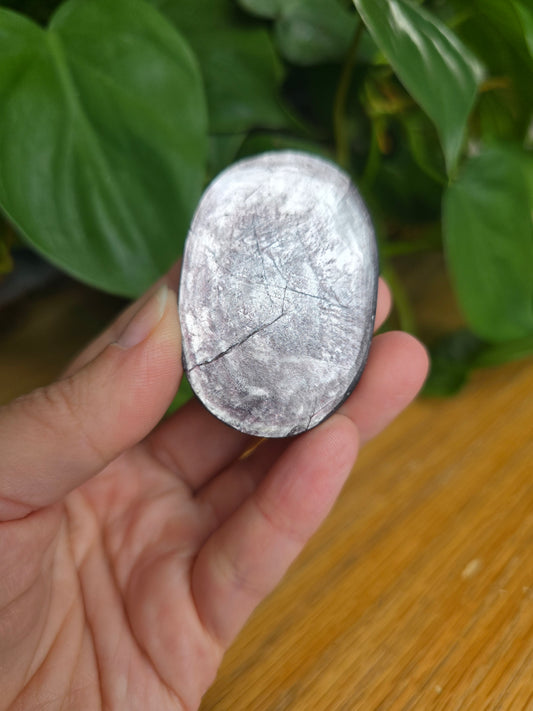 Purple Mica Palm Stone