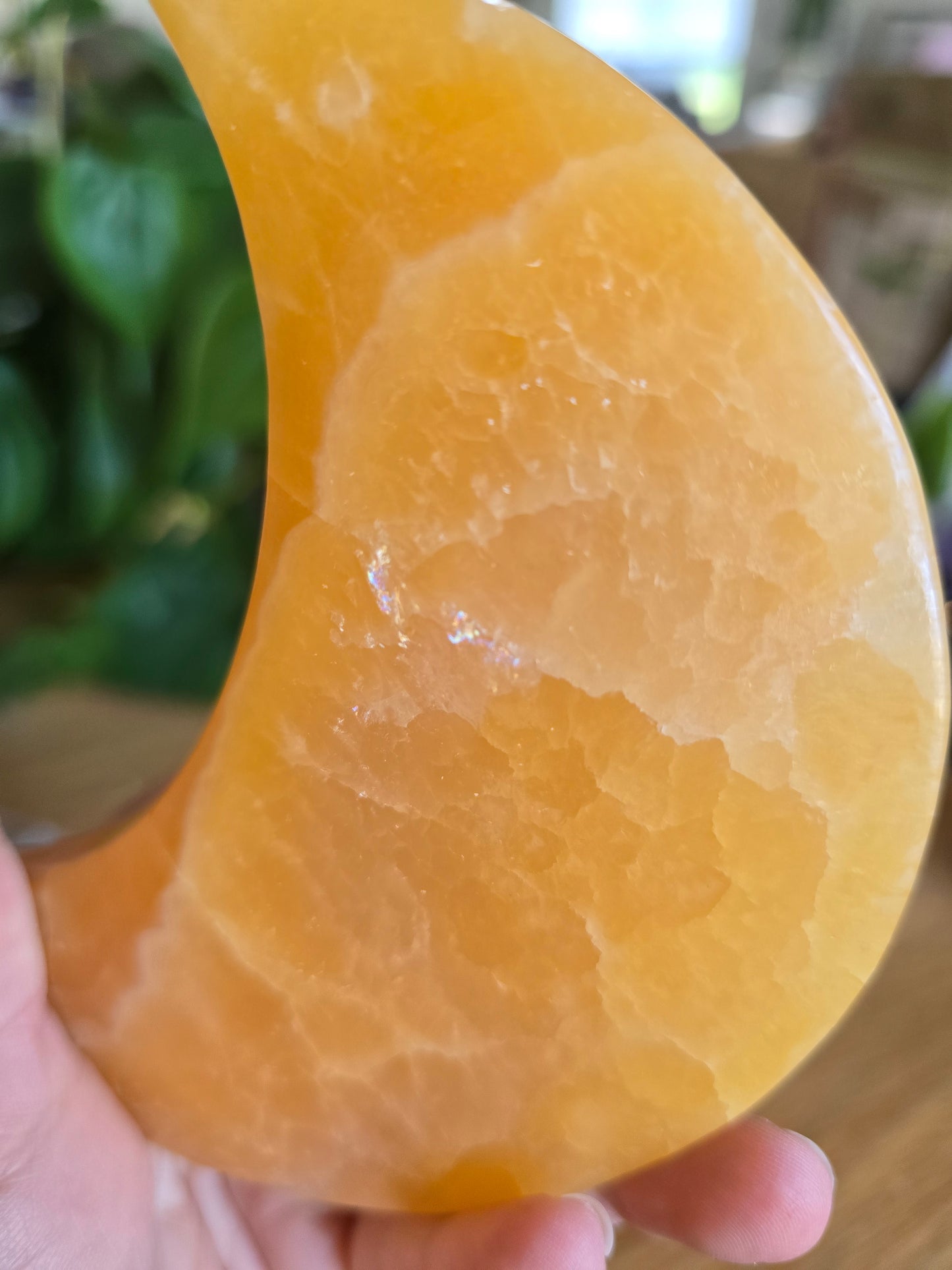 Orange Calcite Moon