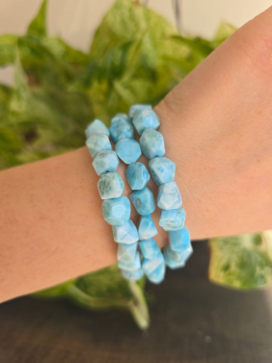 Larimar Chunk Bracelet