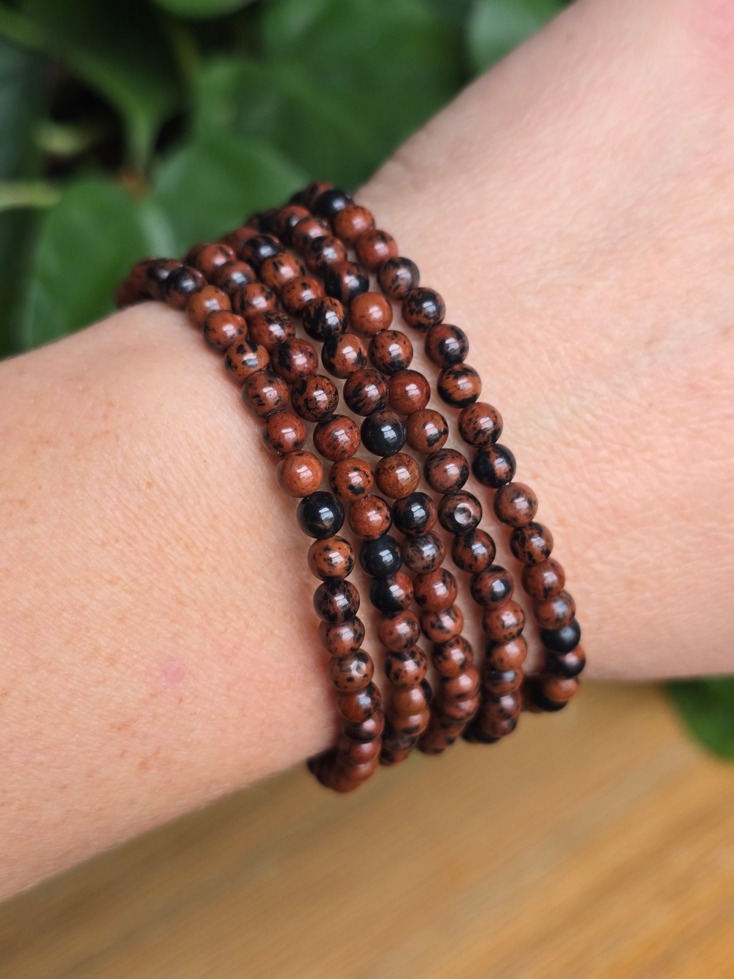 Mahogany Obsidian Stretch Bracelet