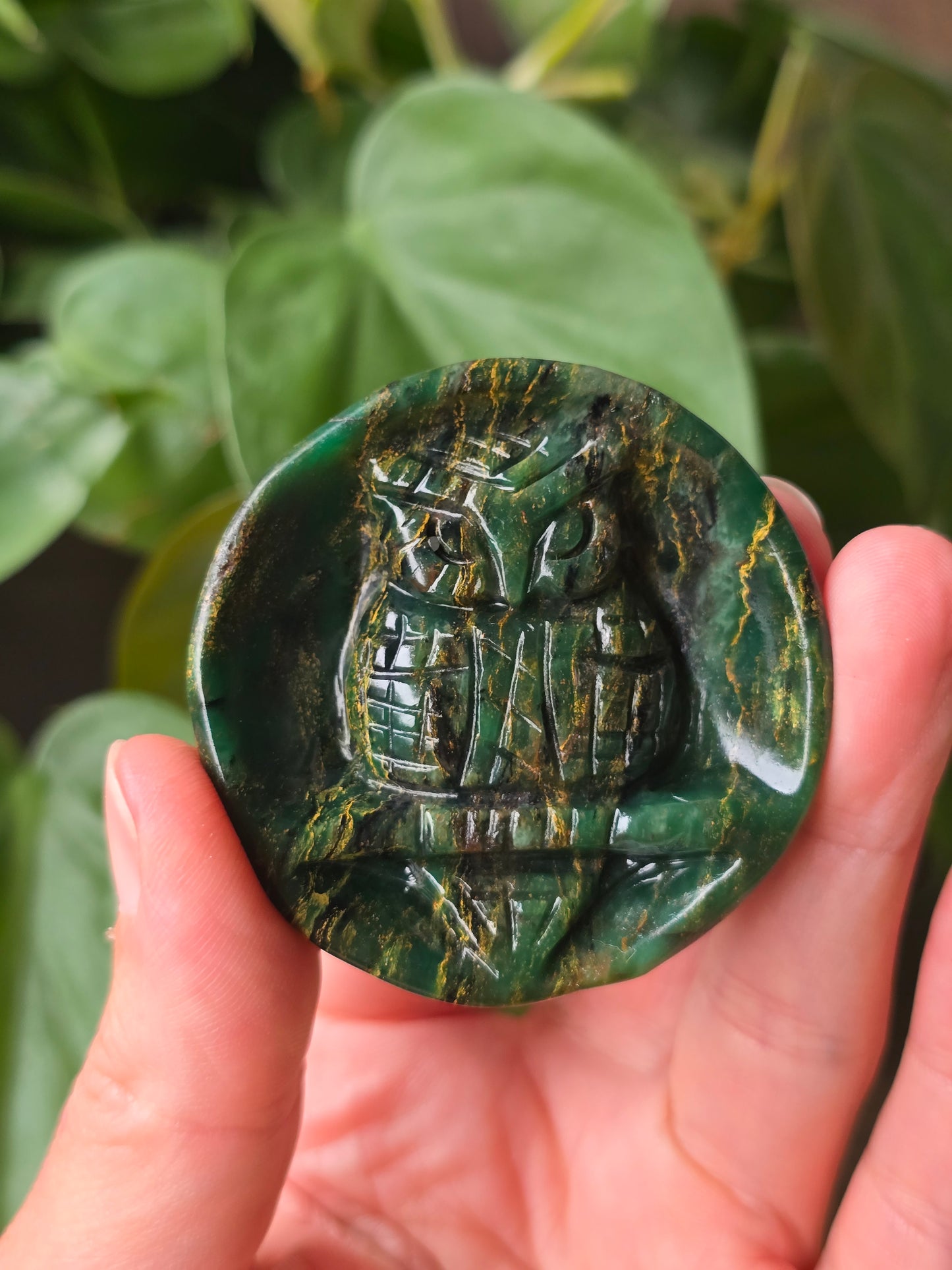 Verdite Owl Carving