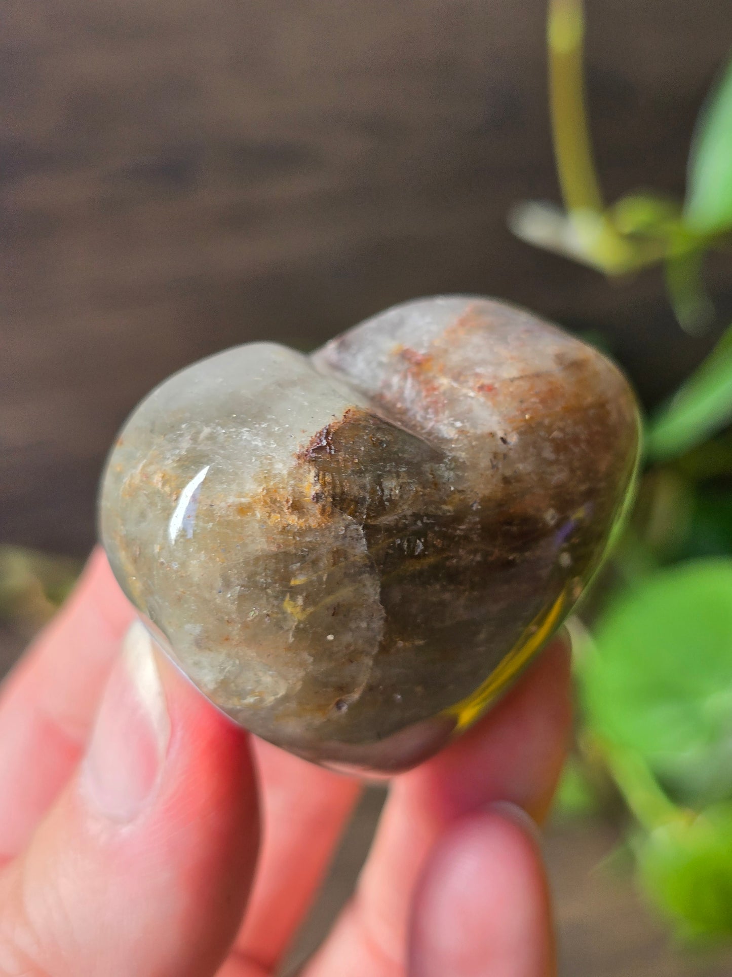 Garden Quartz (Lodolite) Heart