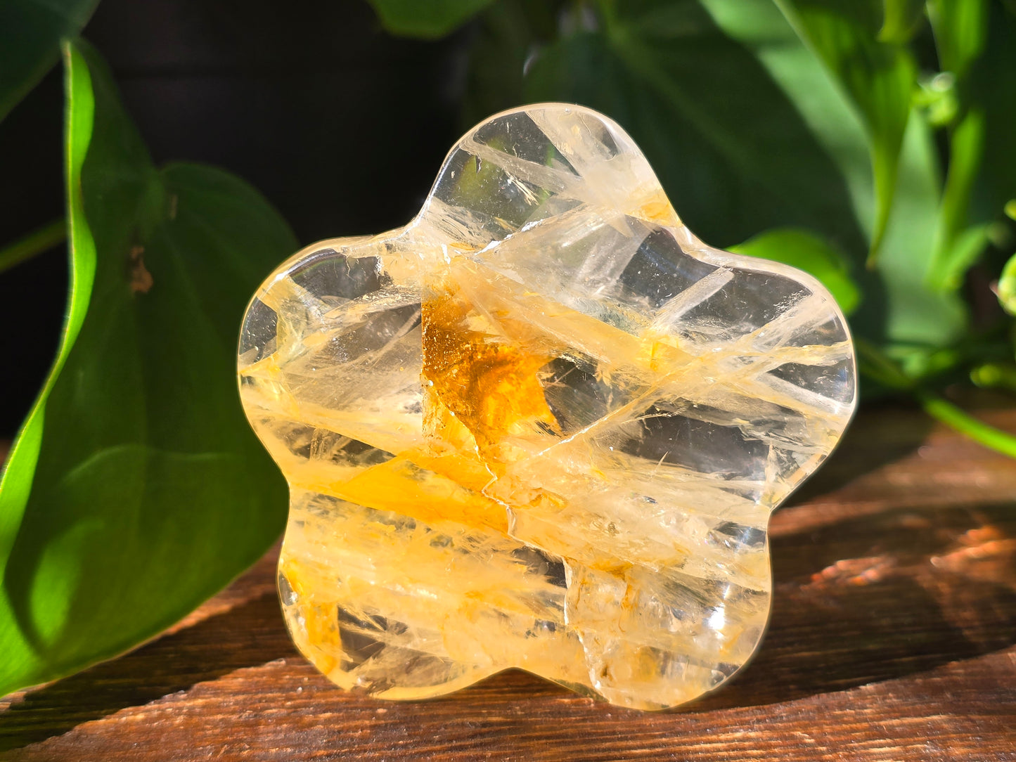 Golden Healer Flower Carving "H"
