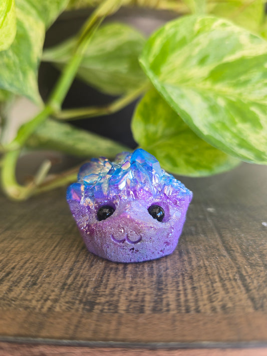 Aura Quartz Crystal Pet Rock