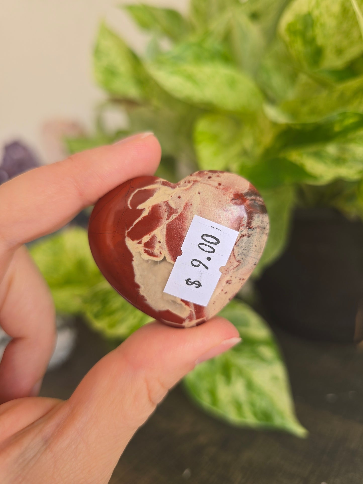 Red Jasper Heart