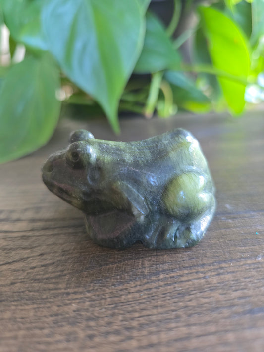 Serpentine Frog Carving