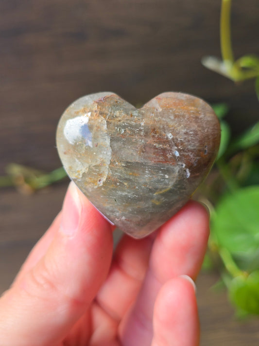 Garden Quartz (Lodolite) Heart