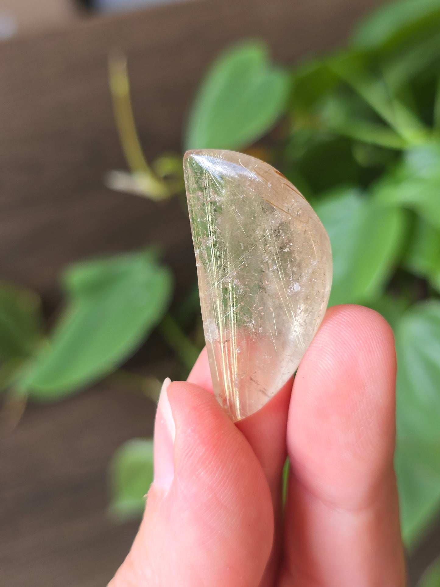 Golden Rutilated Quartz Moon