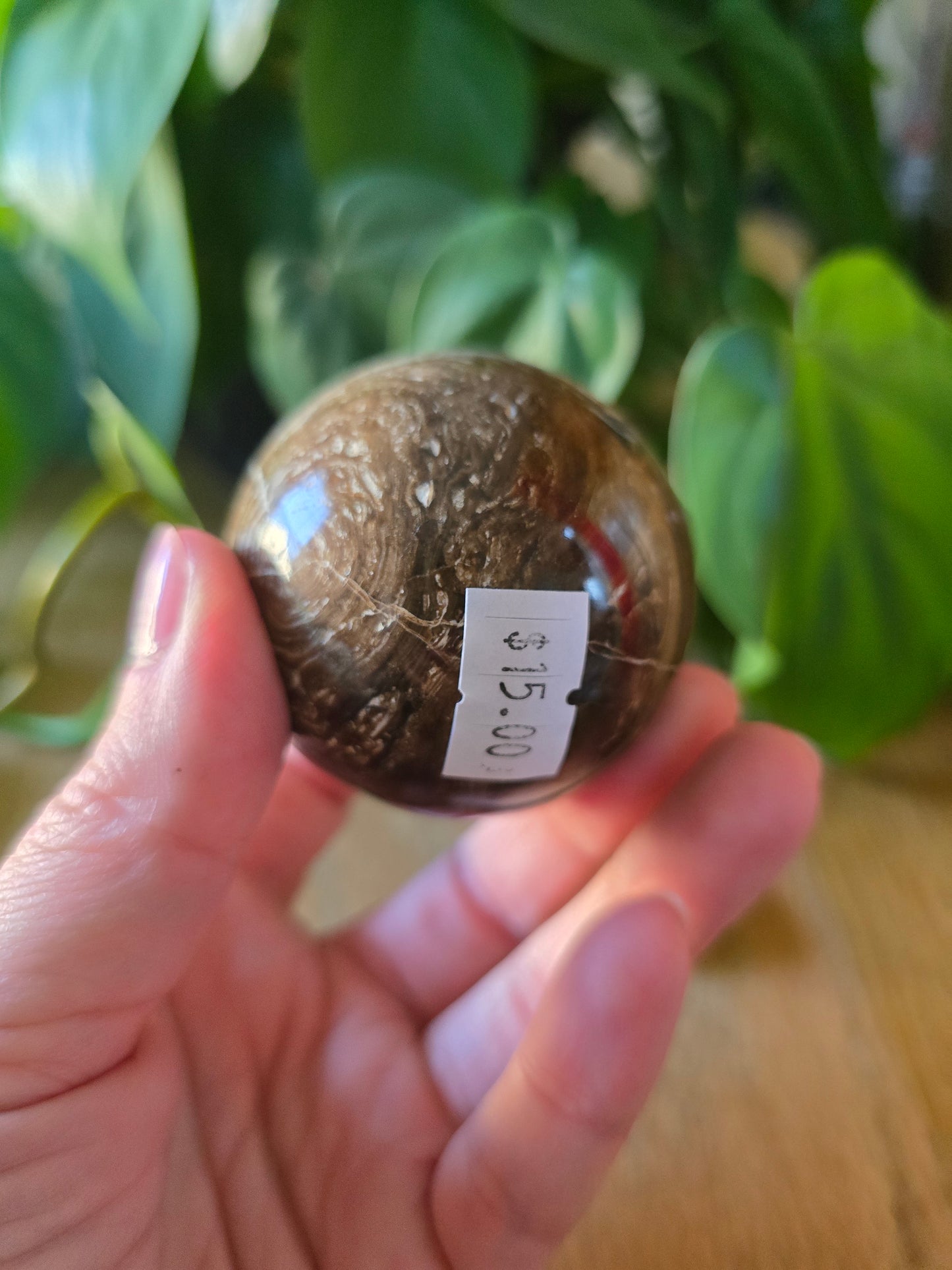 Chocolate Calcite Sphere