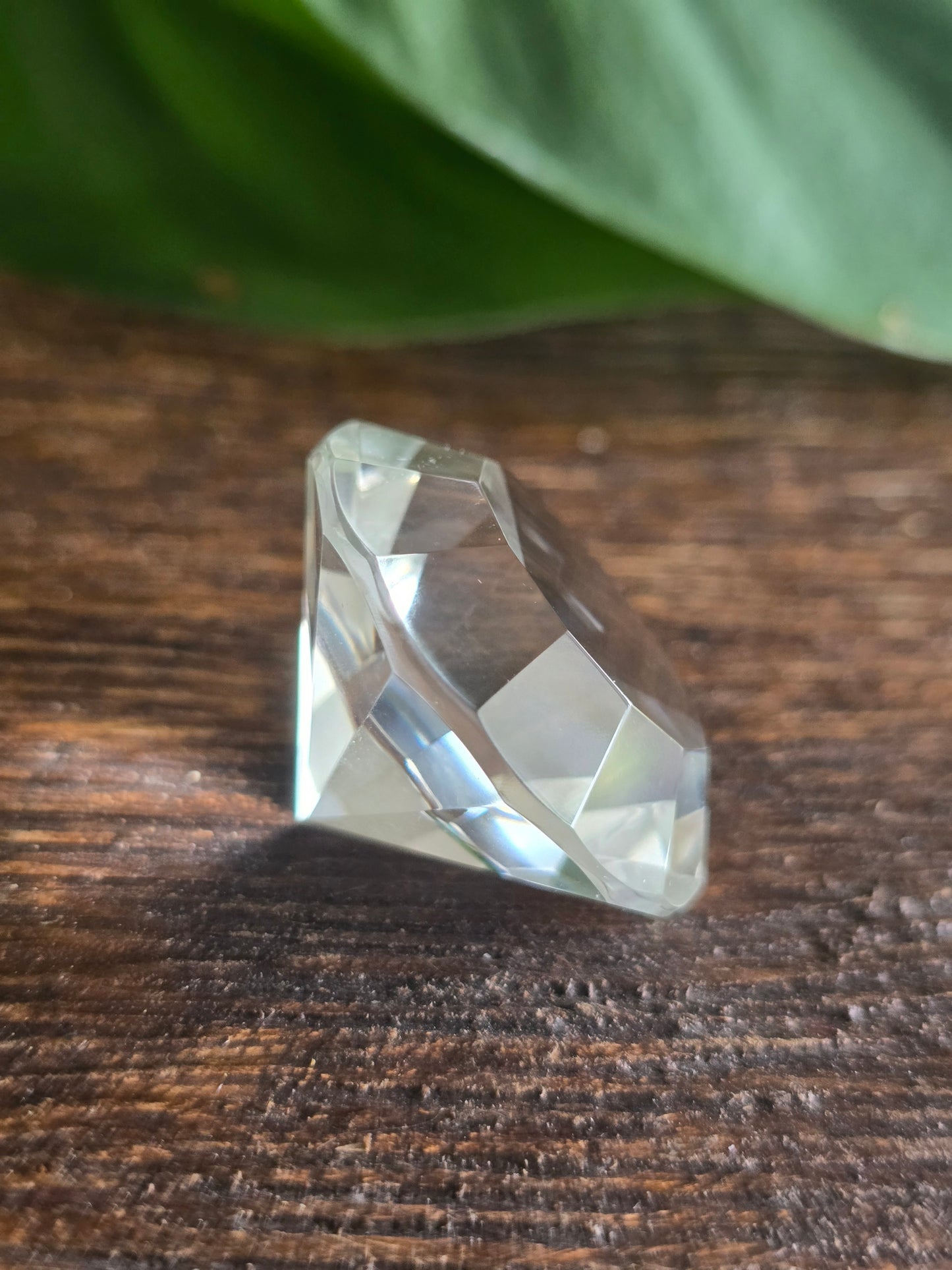 Clear Quartz Diamond Faceted Cut