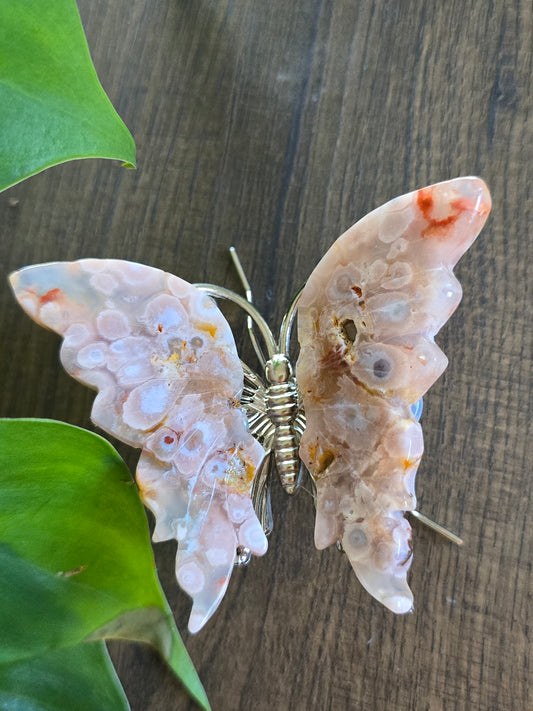 Flower Agate Butterfly