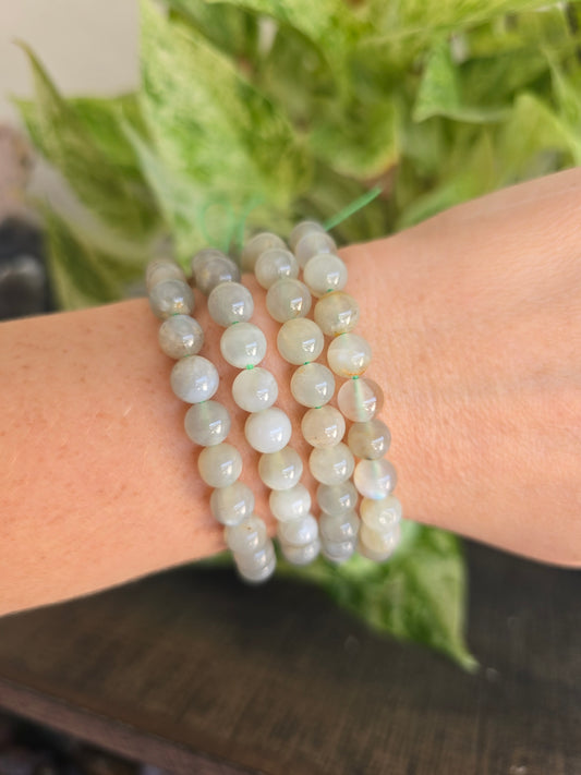 Green Moonstone Stretch Bracelet