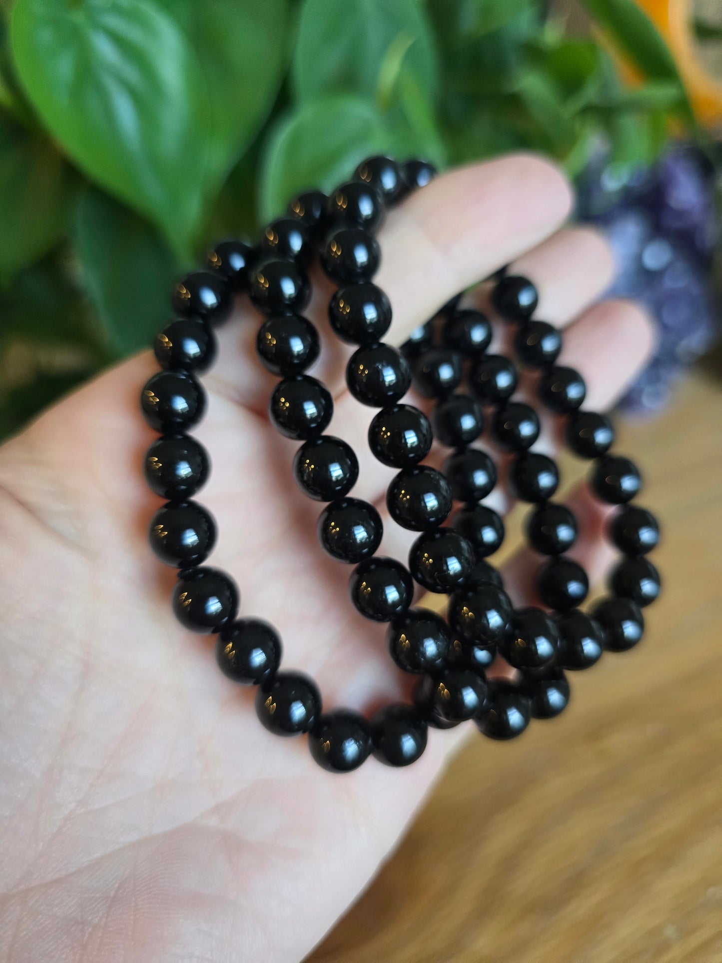 Black Tourmaline Stretch Bracelet