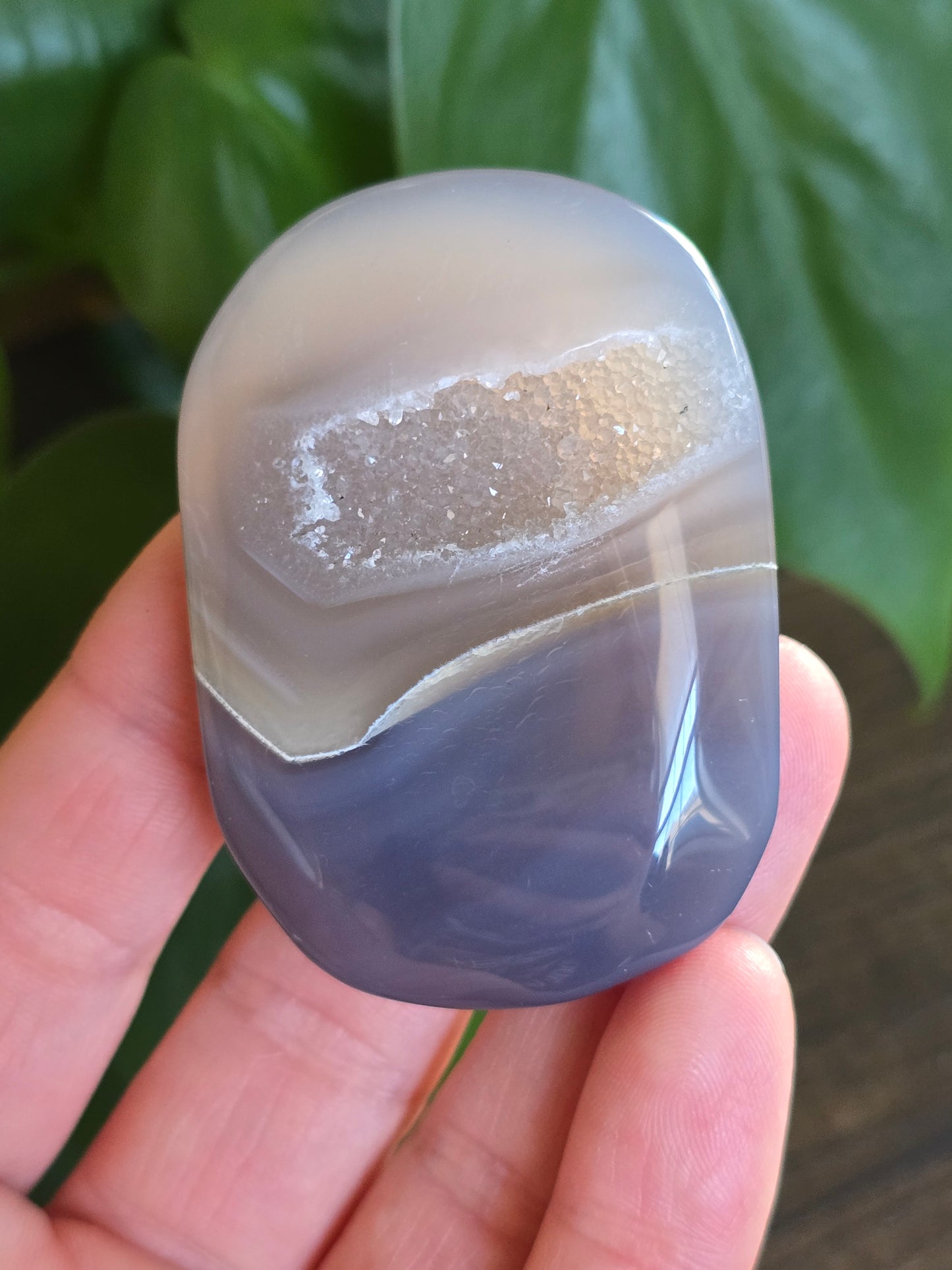 Druzy Agate Palm Stone