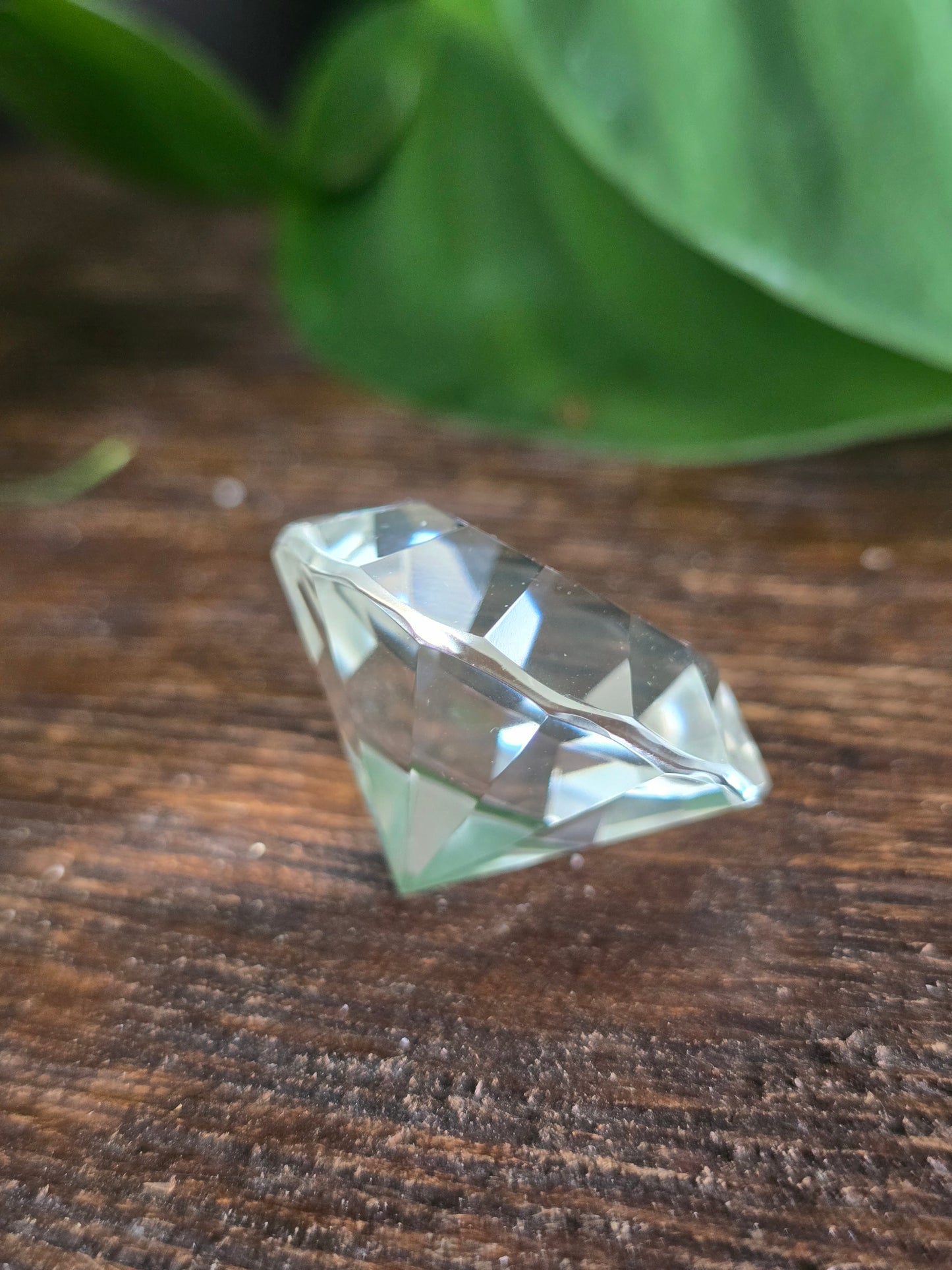 Clear Quartz Diamond Faceted Cut