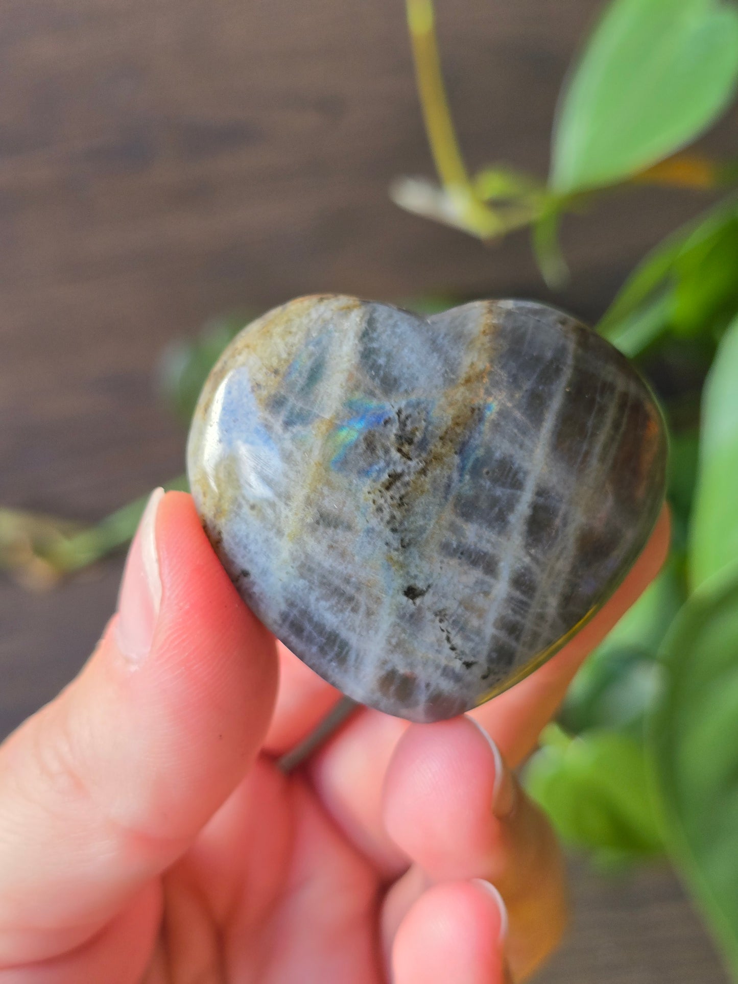 Labradorite Heart