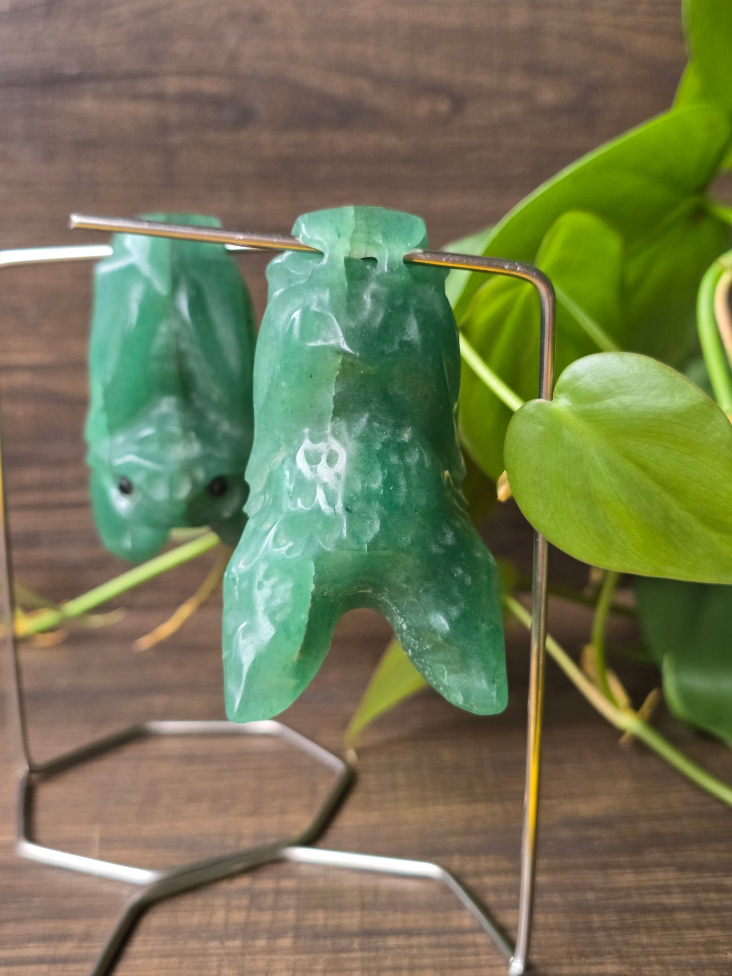 Green Aventurine Hanging Bat