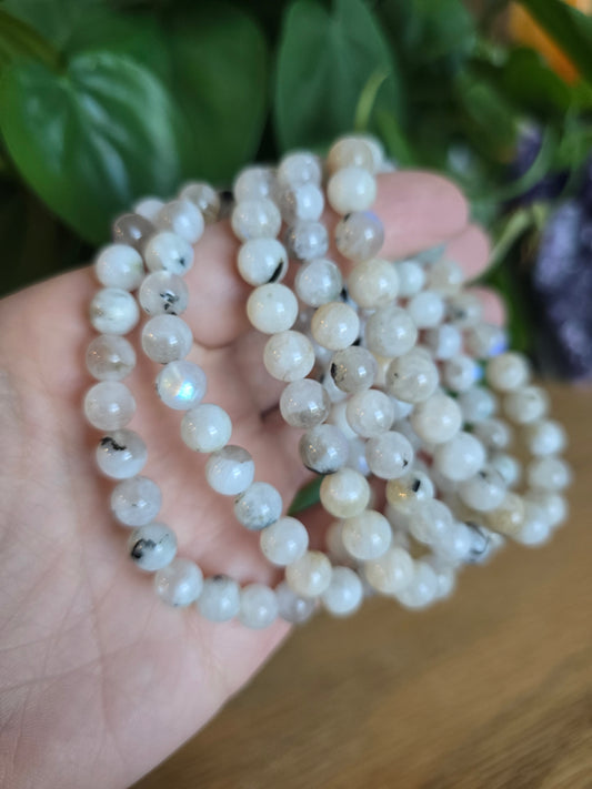 Rainbow Moonstone Stretch Bracelet