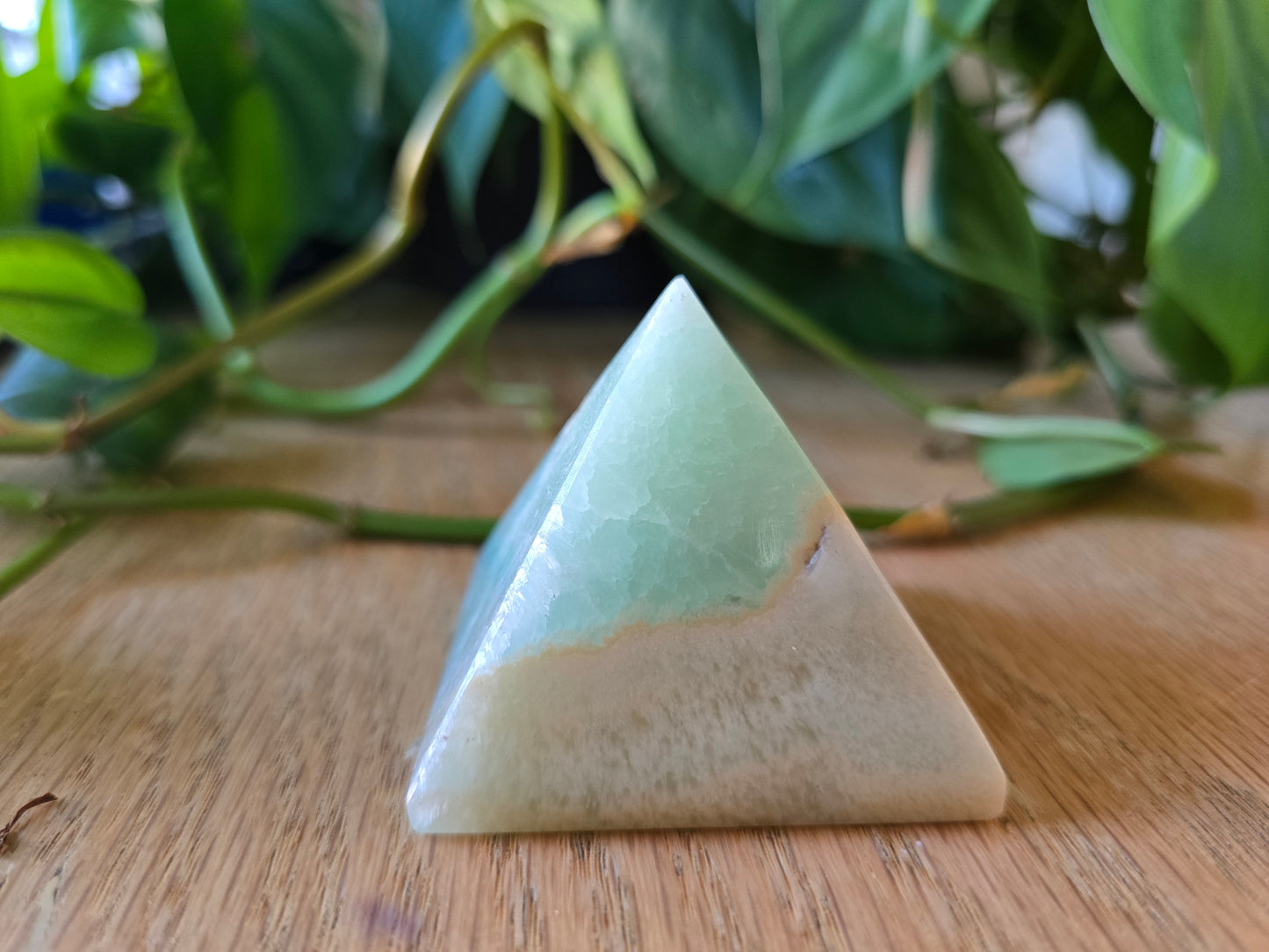 Pistachio Calcite Pyramid