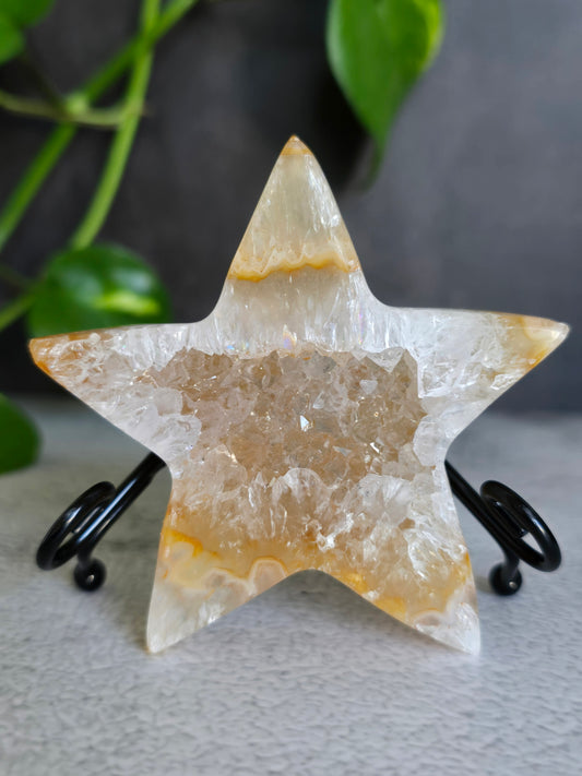 Druzy Agate Star