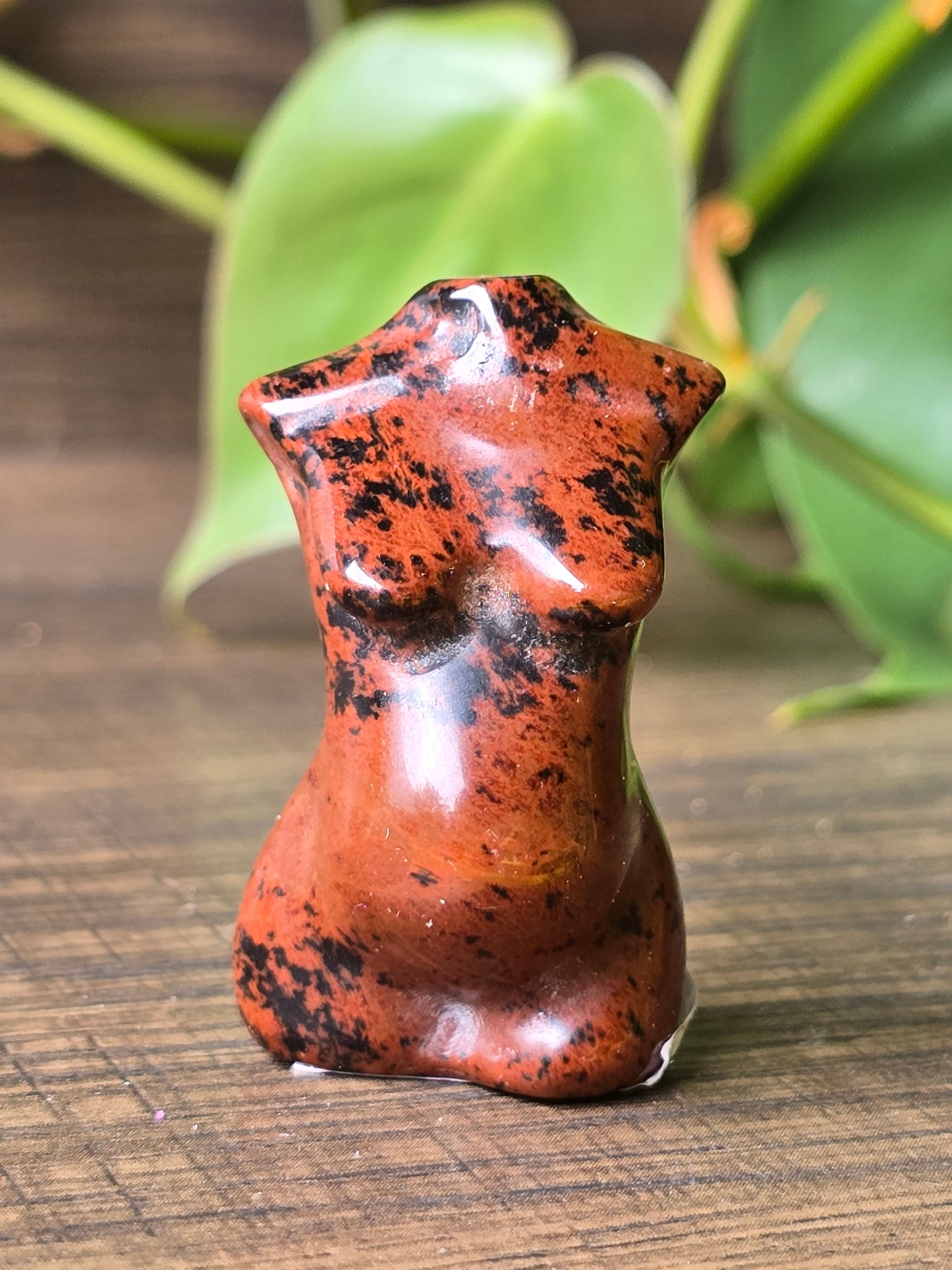 Mahogany Obsidian Pregnant Female Torso
