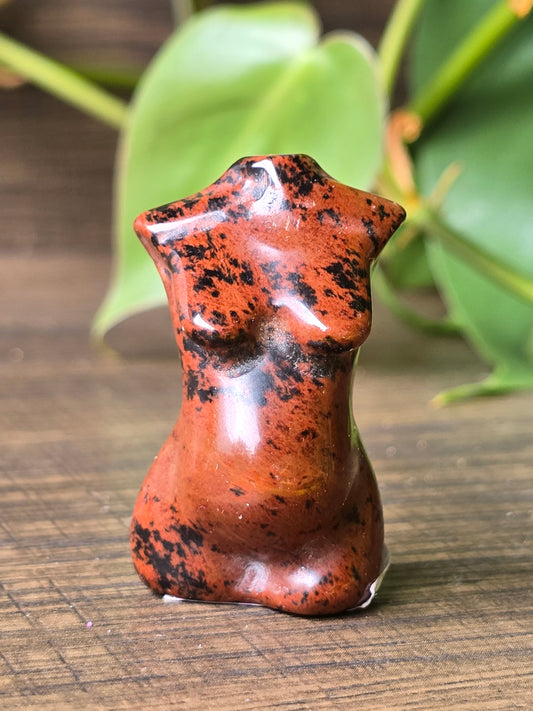 Mahogany Obsidian Pregnant Female Torso