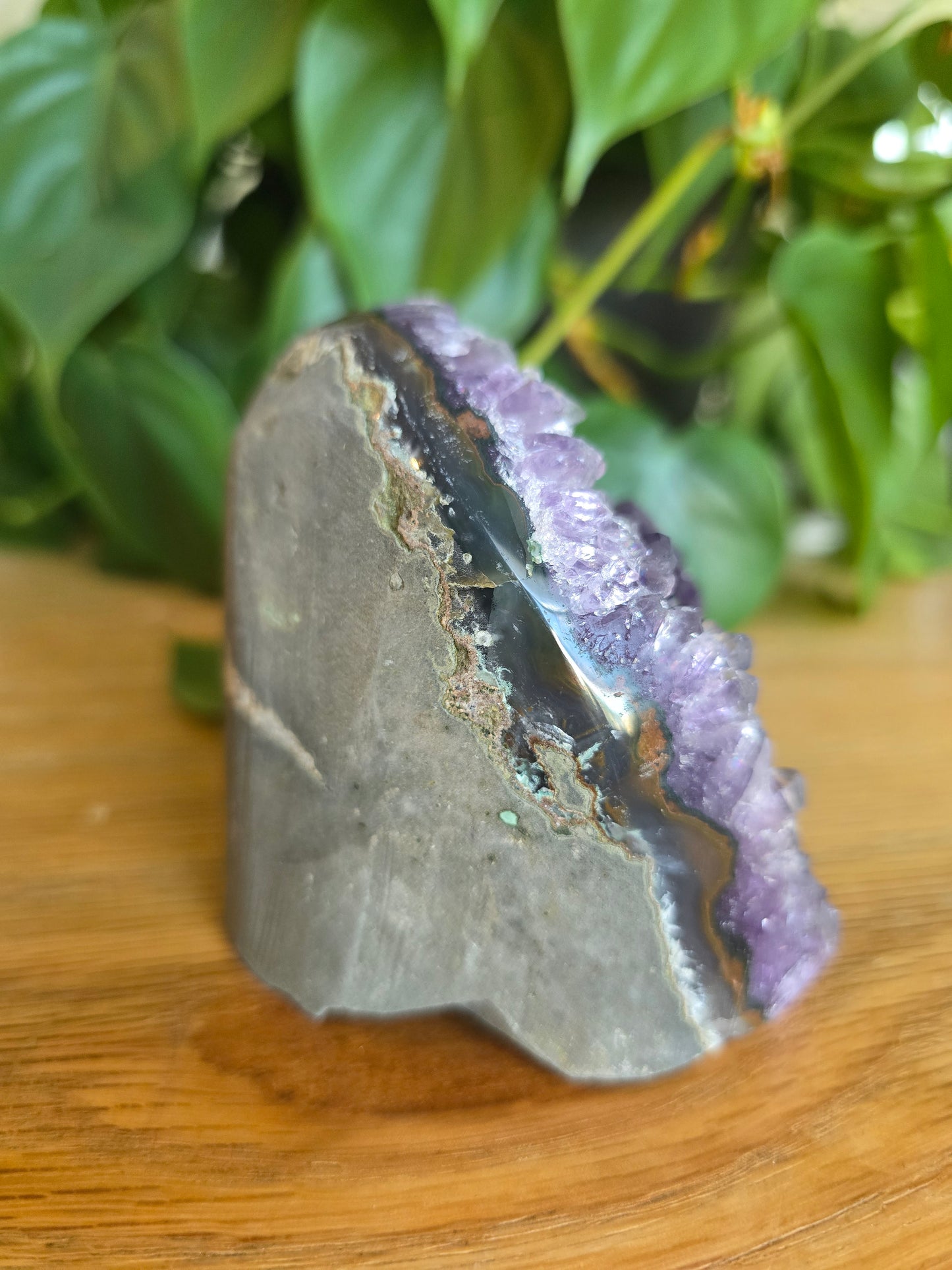 Druzy Amethyst Cluster With Flower