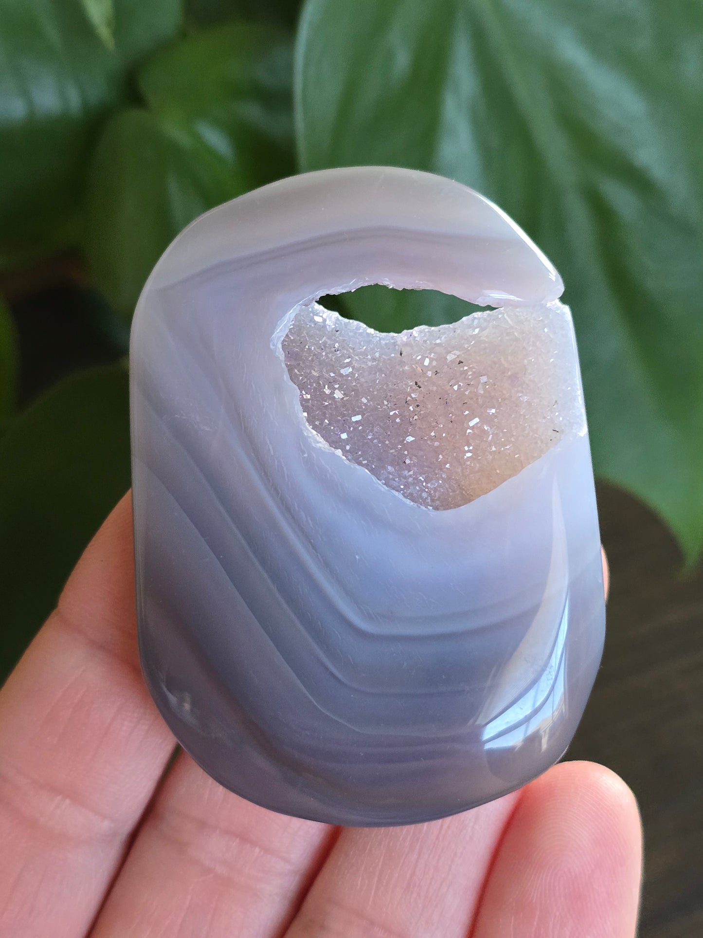 Druzy Agate Palm Stone